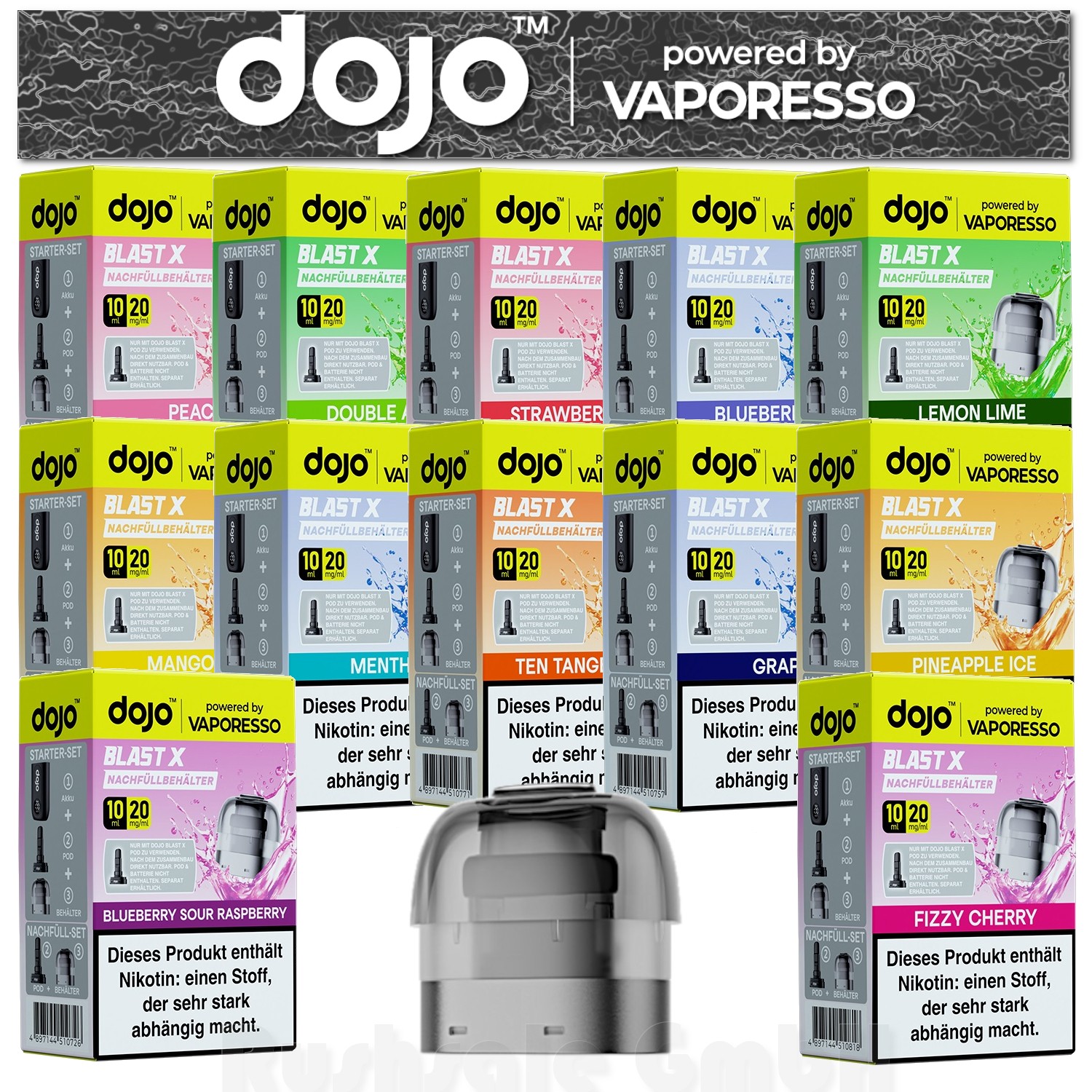 Dojo Blast X 10ml Nachfülltank 20mg Nikotinsalz Liquid by Vaporesso