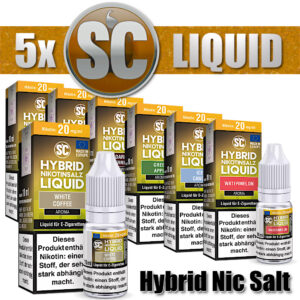 SC Liquid HYBRID Nikotinsalz 5x 10 ml – 50 ml E Liquid