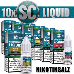 SC Liquid Nikotinsalz 10x 10 ml – 100 ml E-Liquid