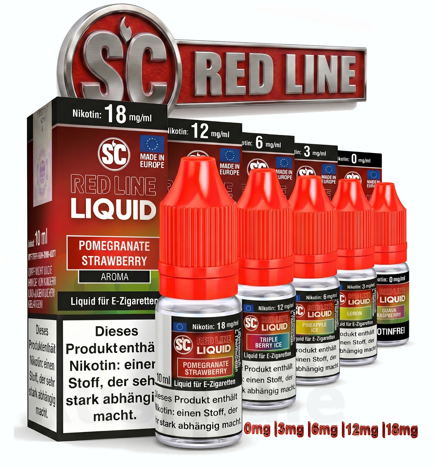 SC Red Line Overdosed Regular Nikotin 1x 10 ml Premium E-Liquid