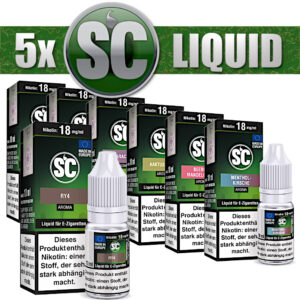 SC Liquid 5x 10 ml alle Sorten – 50ml E-Liquid