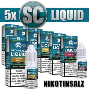 SC Liquid Nikotinsalz 5x 10 ml – 50 ml E-Liquid