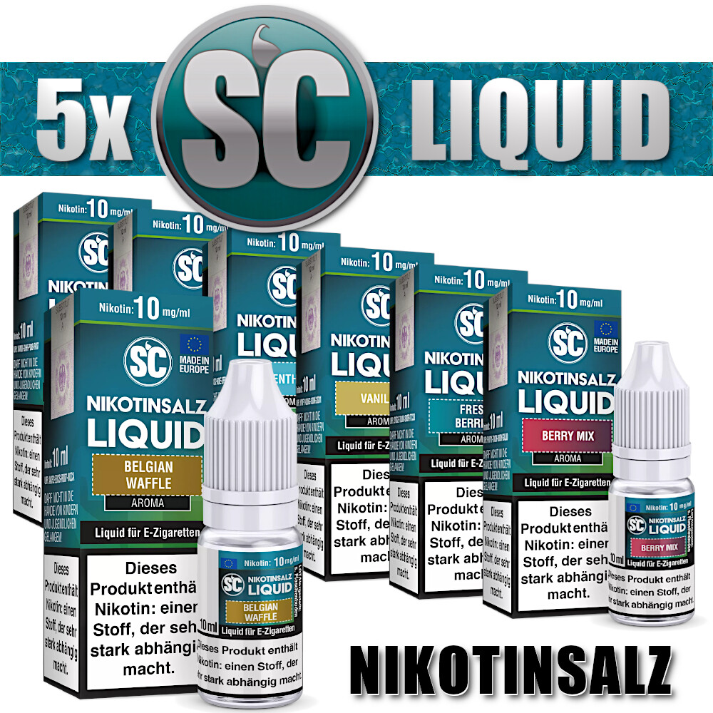 SC Liquid Nikotinsalz 5x 10 ml - 50 ml E-Liquid