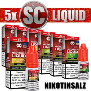 SC Liquid RED LINE 5x 10 ml Overdosed Nikotinsalz E-Liquid