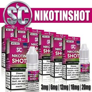 3 – 20mg SC Nikotinshot 10 x 10 ml – 100ml