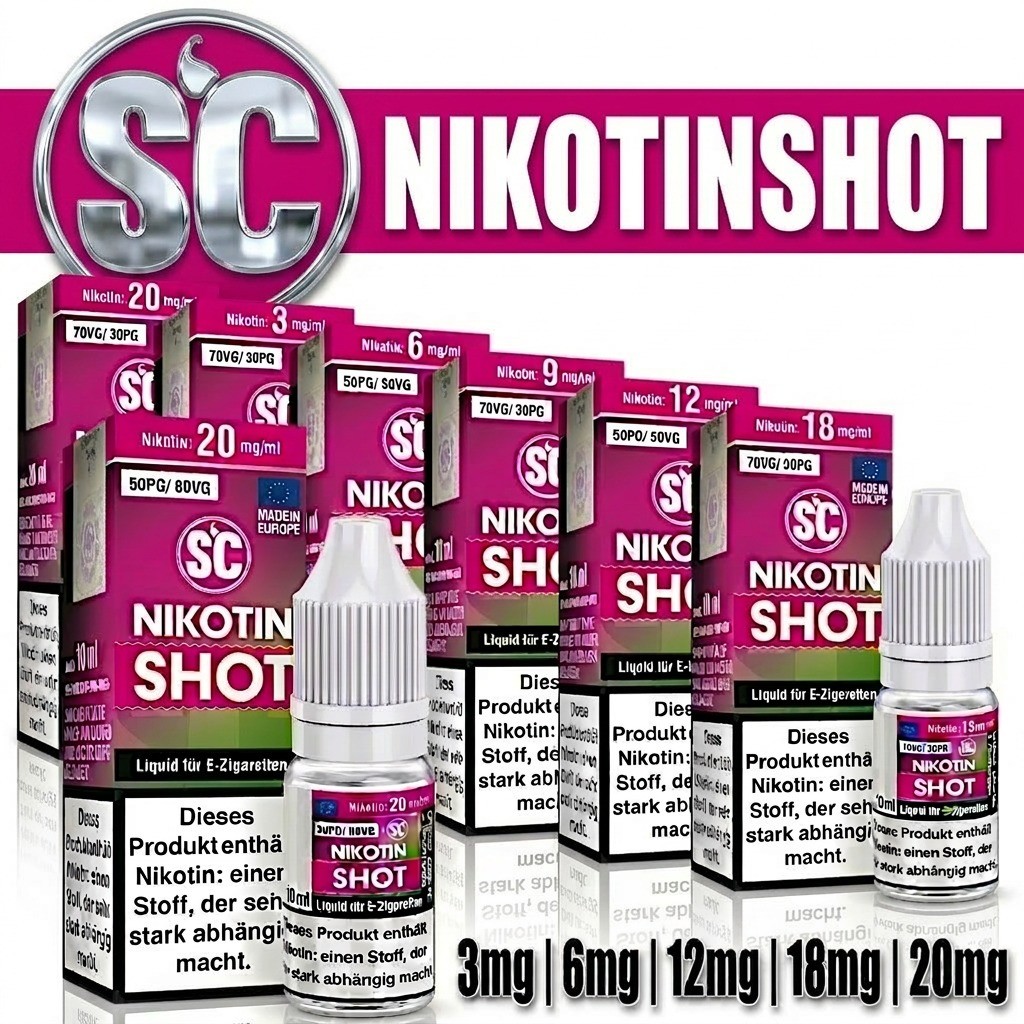 3 - 20mg SC Nikotinshot 10 x 10 ml - 100ml