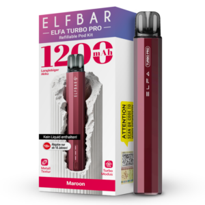 Elfbar – Elfa Turbo Pro E-Zigaretten Set Maroon