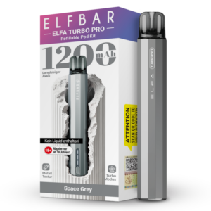 Elfbar – Elfa Turbo Pro E-Zigaretten Set Space Grey