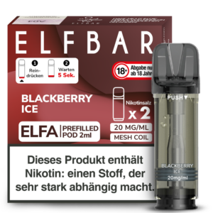 Elfbar – Elfa Pod Blackberry Ice 20 mg/ml (2 Stück pro Packung)