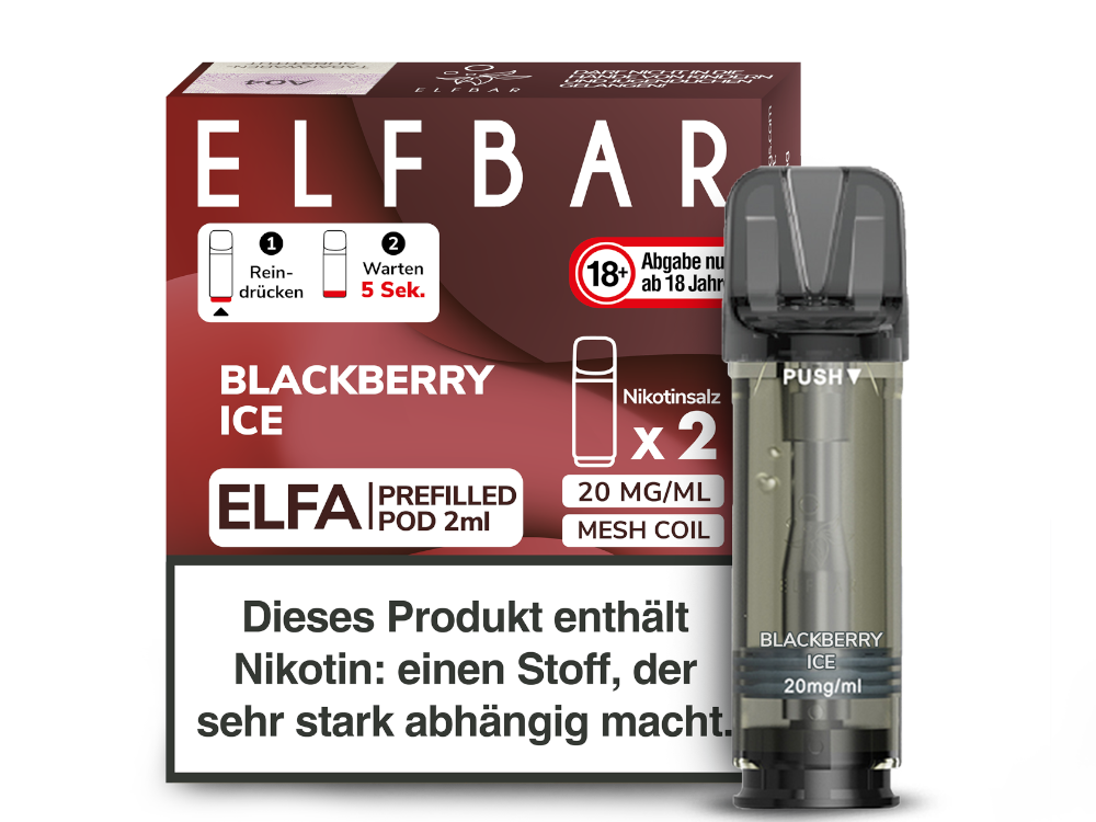 Elfbar - Elfa Pod Blackberry Ice 20 mg/ml (2 Stück pro Packung)