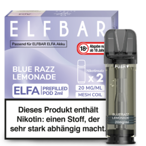 Elfbar – Elfa Pod Blue Razz Lemonade 20 mg/ml (2 Stück pro Packung)