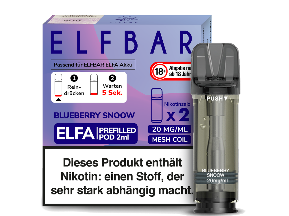 Elfbar - Elfa Pod Blueberry Snoow 20 mg/ml (2 Stück pro Packung)