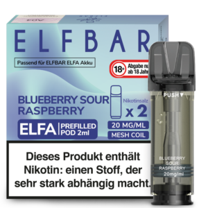 Elfbar – Elfa Pod Blueberry Sour Raspberry 20 mg/ml (2 Stück pro Packung)