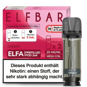 Elfbar – Elfa Pod Cherry 20 mg/ml (2 Stück pro Packung)