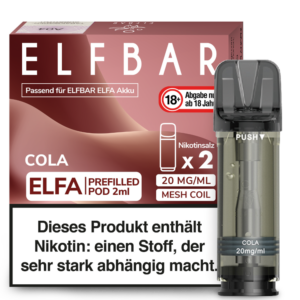 Elfbar – Elfa Pod Cola 20 mg/ml (2 Stück pro Packung)