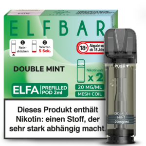 Elfbar – Elfa Pod Double Mint 20 mg/ml (2 Stück pro Packung)