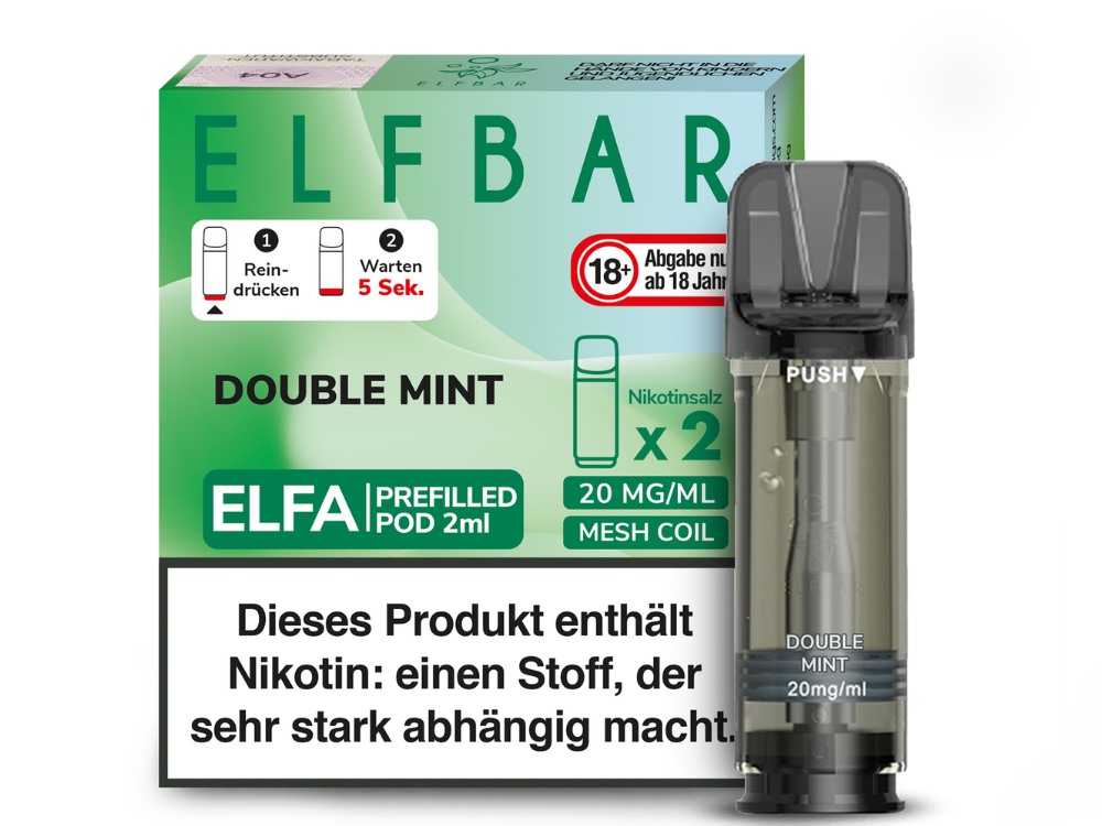 Elfbar - Elfa Pod Double Mint 20 mg/ml (2 Stück pro Packung)