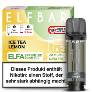 Elfbar – Elfa Pod Ice Tea Lemon 20 mg/ml (2 Stück pro Packung)