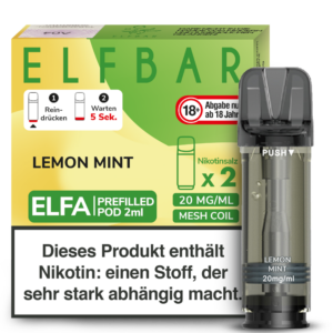 Elfbar – Elfa Pod Lemon Mint 20 mg/ml (2 Stück pro Packung)