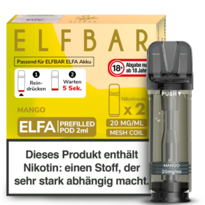 Elfbar – Elfa Pod Mango 20 mg/ml (2 Stück pro Packung)