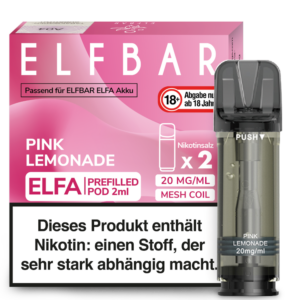 Elfbar – Elfa Pod Pink Lemonade 20 mg/ml (2 Stück pro Packung)
