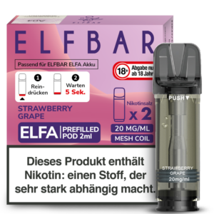 Elfbar – Elfa Pod Strawberry Grape 20 mg/ml (2 Stück pro Packung)