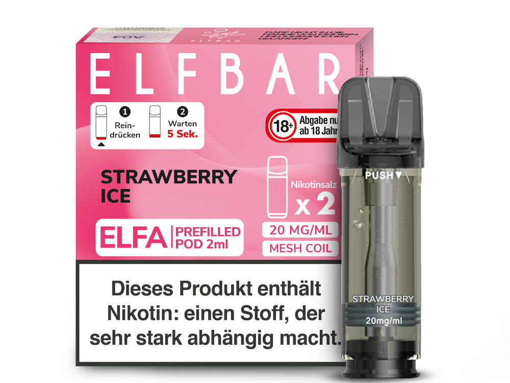 Elfbar - Elfa Pod Strawberry Ice 20 mg/ml (2 Stück pro Packung)