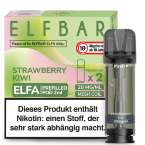 Elfbar – Elfa Pod Strawberry Kiwi 20 mg/ml (2 Stück pro Packung)