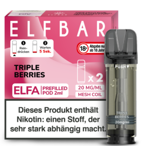 Elfbar – Elfa Pod Triple Berries 20 mg/ml (2 Stück pro Packung)