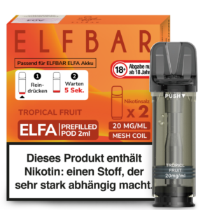 Elfbar – Elfa Pod Tropical Fruit 20 mg/ml (2 Stück pro Packung)