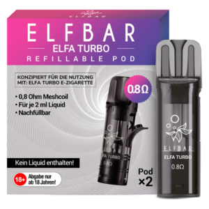 Elfbar – Elfa Turbo 0,8 Ohm Pod (2 Stück pro Packung)