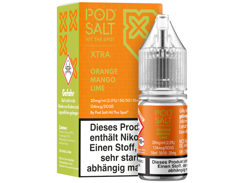 Pod Salt Xtra - Orange Mango Lime Nikotinsalz Liquid