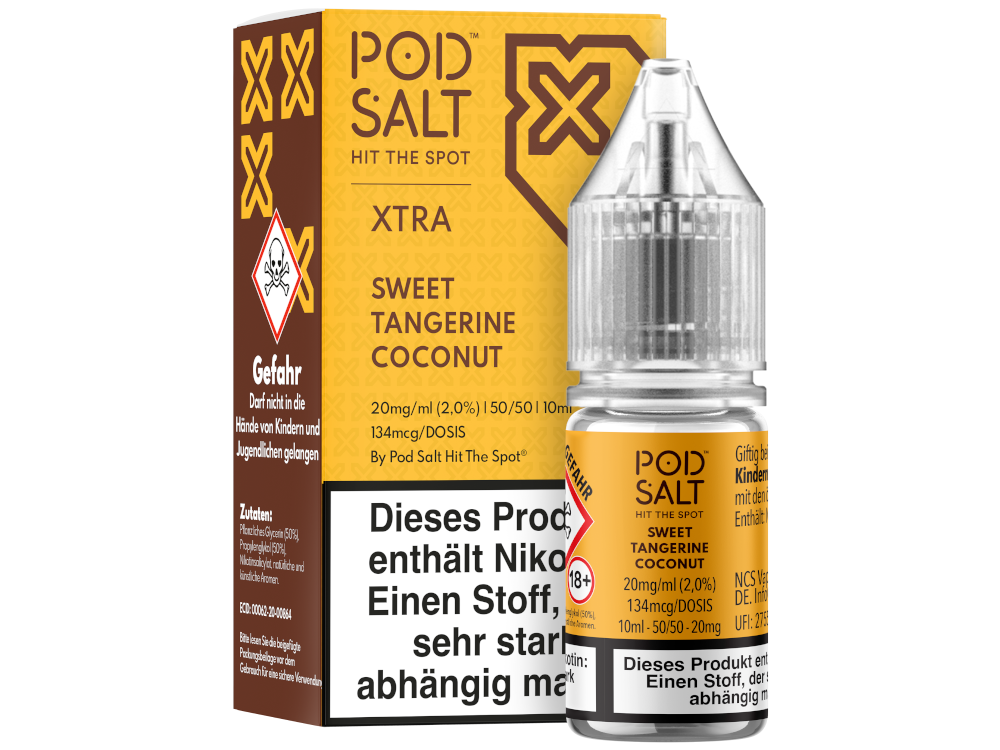 Pod Salt Xtra - Sweet Tangerine Coconut Nikotinsalz Liquid